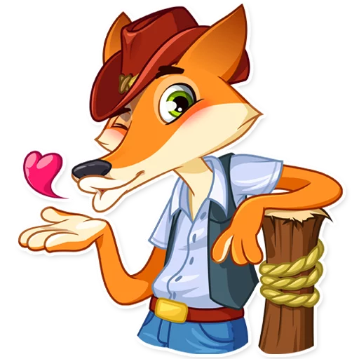 😘 Стикер «Cowboy Fox» для Telegram