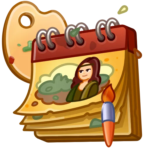 📆 Стикер «Crafts Desk Calendar» для Telegram