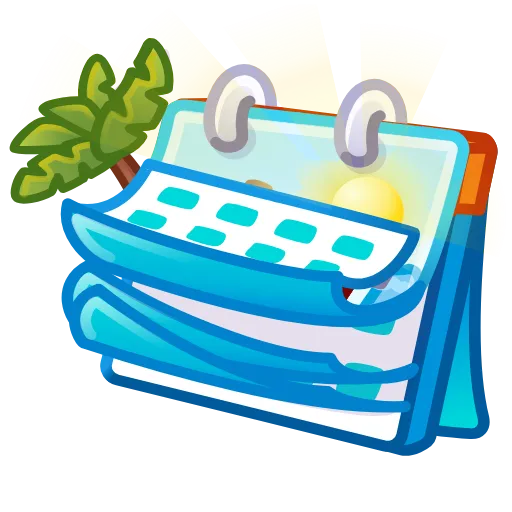 📆 Стикер «Crafts Desk Calendar» для Telegram