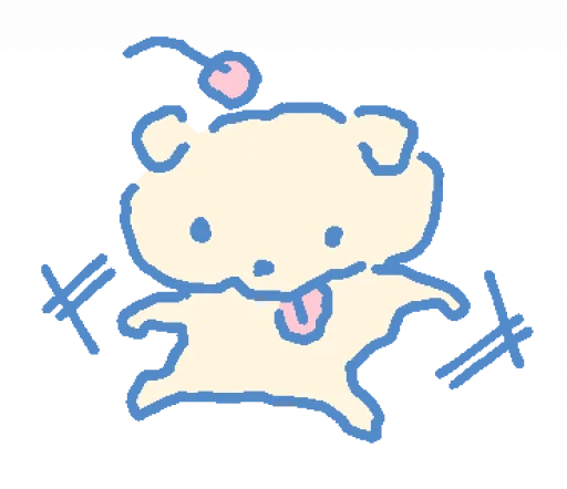 😜 Стикер «cream puppy» для Telegram