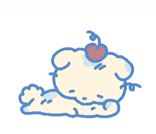 😓 Стикер «cream puppy» для Telegram