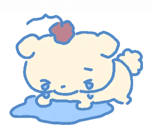😭 Стикер «cream puppy» для Telegram