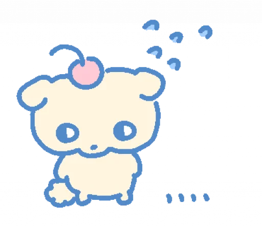 😶 Стикер «cream puppy» для Telegram