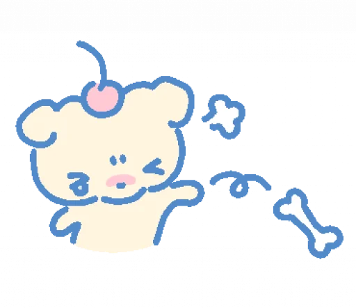 🦴 Стикер «cream puppy» для Telegram
