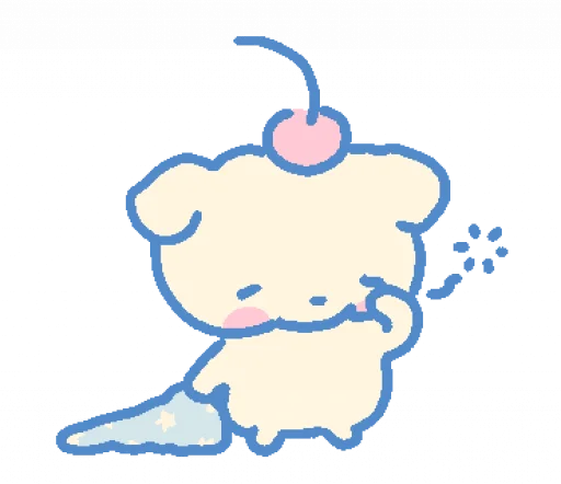 Стикерпак cream puppy для Telegram