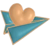 💙 Эмодзи «Буквы бирюзовые и бежевые, эмодзи» для Telegram