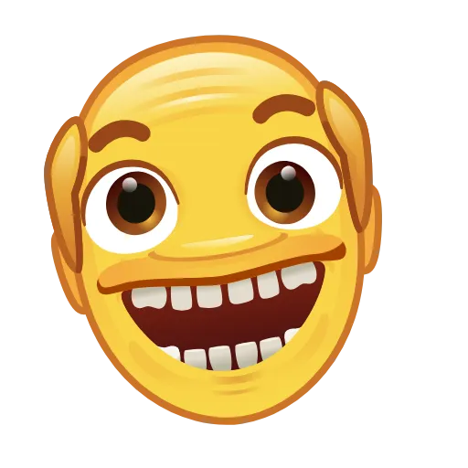 Стикер 17 🤯 Cursed Emoji animated - криповые курсед эмоджи