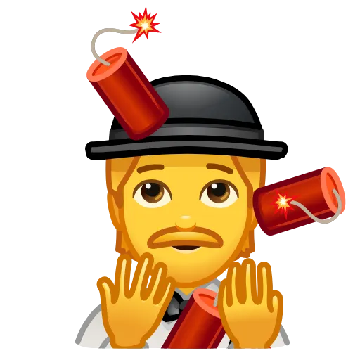 Стикер 48 Cursed Creepy Emoji
