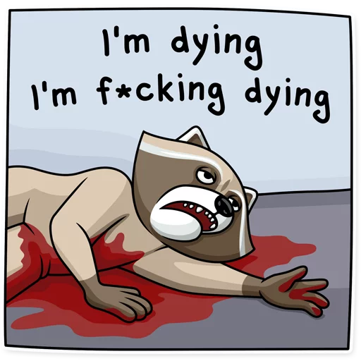 😫 Стикер «Criminal Raccoon» для Telegram