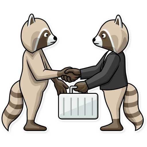 🤝 Стикер «Criminal Raccoon» для Telegram