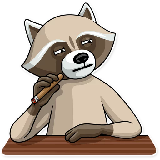 😑 Стикер «Criminal Raccoon» для Telegram