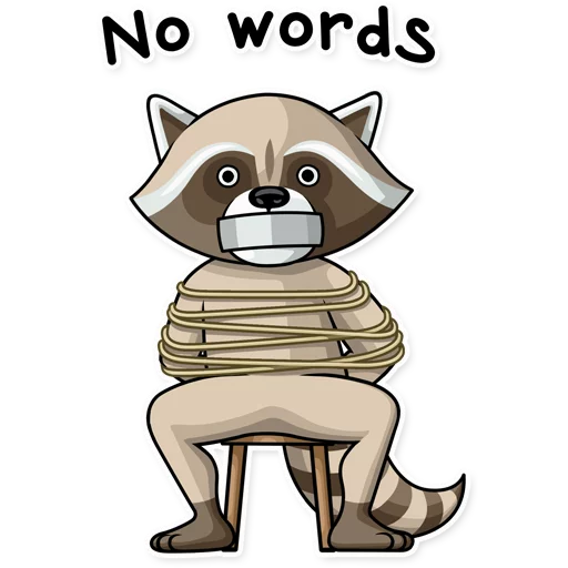 🤐 Стикер «Criminal Raccoon» для Telegram