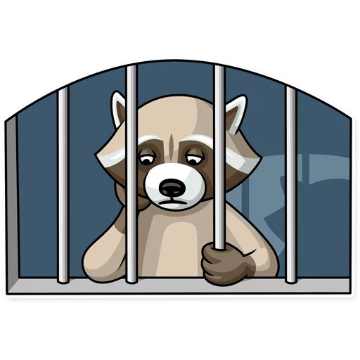 😞 Стикер «Criminal Raccoon» для Telegram