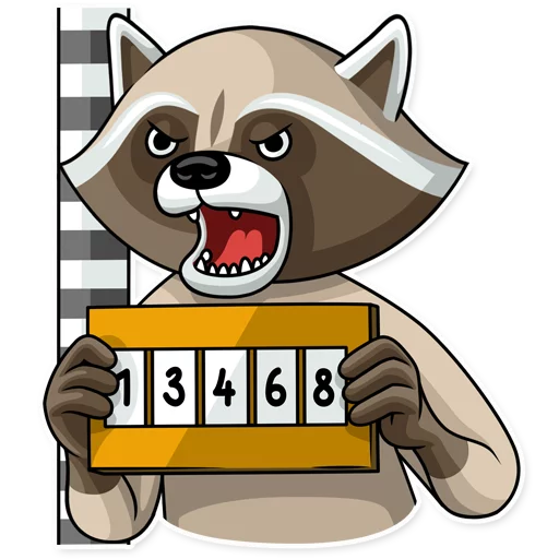 👹 Стикер «Criminal Raccoon» для Telegram