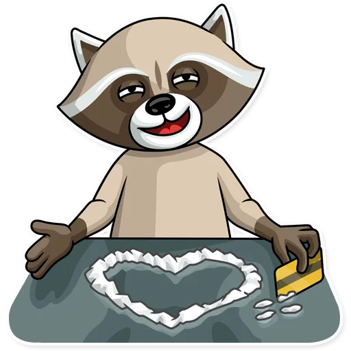 ❤ Стикер «Criminal Raccoon» для Telegram