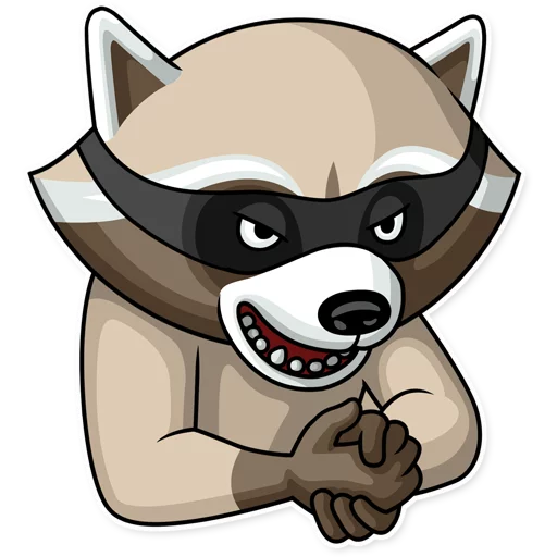😈 Стикер «Criminal Raccoon» для Telegram