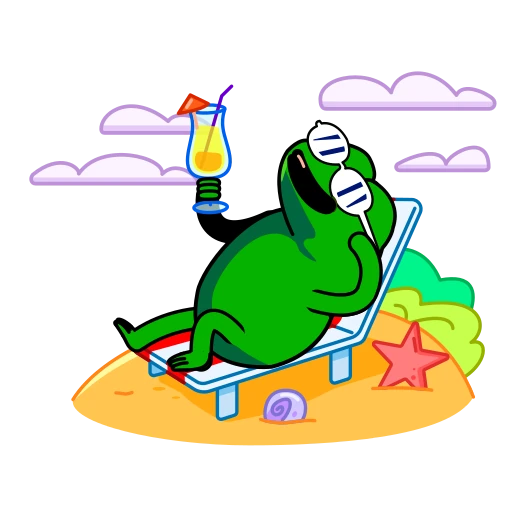 🏝 Стикер «Croak Efrog» для Telegram