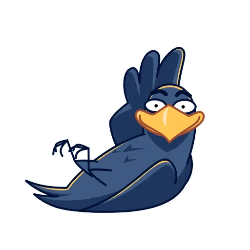 Стикер 6 Angry Crow