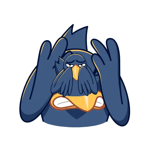 Стикер 18 Angry Crow