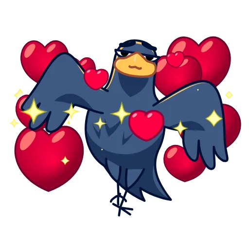 Стикер 2 Angry Crow