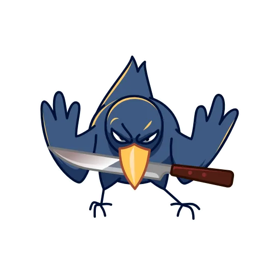 Стикер 7 Angry Crow