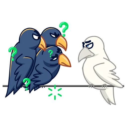 Стикер 22 Angry Crow