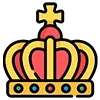 Стикер 9 👑 Короны. Для вип статусов годится 😎