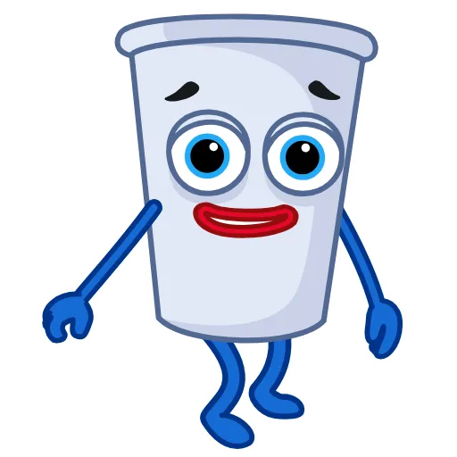 Стикер 3 Cup Man
