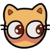 Стикер 4 🥺 Cursed cat - эмоджи курсед котики