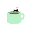 Стикер 30 ૮ა Cute Black