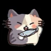 Стикер 15 Cute Cat Balls