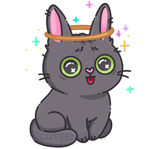 🐱 Стикер «cute cat (no text)» для Telegram