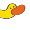 Стикер 20 🐤 Cute chick - гусь и цыплёнок