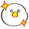 Стикер 49 🐤 Cute chick - гусь и цыплёнок