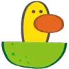 Стикер 36 🐤 Cute chick - гусь и цыплёнок