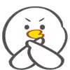 Стикер 53 🐤 Cute chick - гусь и цыплёнок