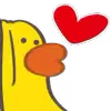 Стикер 5 🐤 Cute chick - гусь и цыплёнок