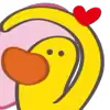 Стикер 3 🐤 Cute chick - гусь и цыплёнок