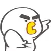Стикер 9 🐤 Cute chick - гусь и цыплёнок