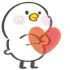 Стикер 57 🐤 Cute chick - гусь и цыплёнок