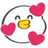 Стикер 45 🐤 Cute chick - гусь и цыплёнок