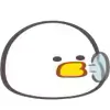 Стикер 44 🐤 Cute chick - гусь и цыплёнок