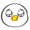 Стикер 48 🐤 Cute chick - гусь и цыплёнок