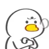 Стикер 32 🐤 Cute chick - гусь и цыплёнок