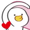 Стикер 2 🐤 Cute chick - гусь и цыплёнок