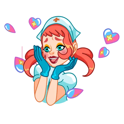 Стикер 17 Cute Nurse