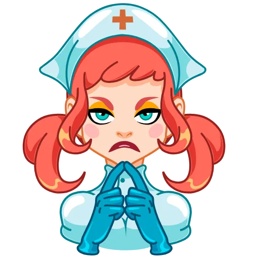 Стикер 8 Cute Nurse