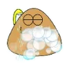 Стикер 16 🥰 Набор эмоджи с милым Пу из игры «Pou»