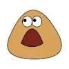 Стикер 9 🥰 Набор эмоджи с милым Пу из игры «Pou»