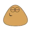 Стикер 3 🥰 Набор эмоджи с милым Пу из игры «Pou»